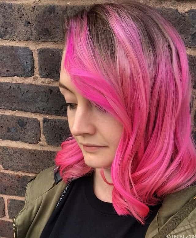 pink ombre medium hair