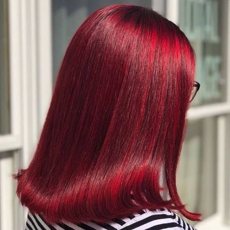 red velvet burgundy hair color