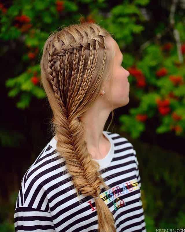 side fishtail braids