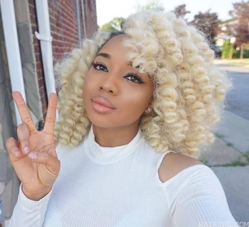 Thick Curly Crochet Braid Hairstyle
