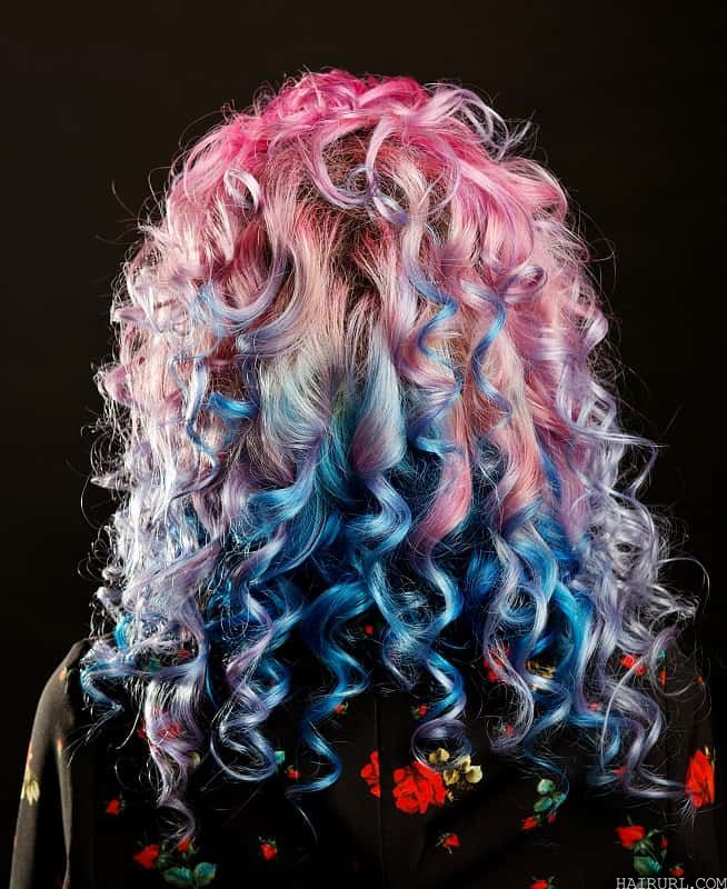 pastel curly hair