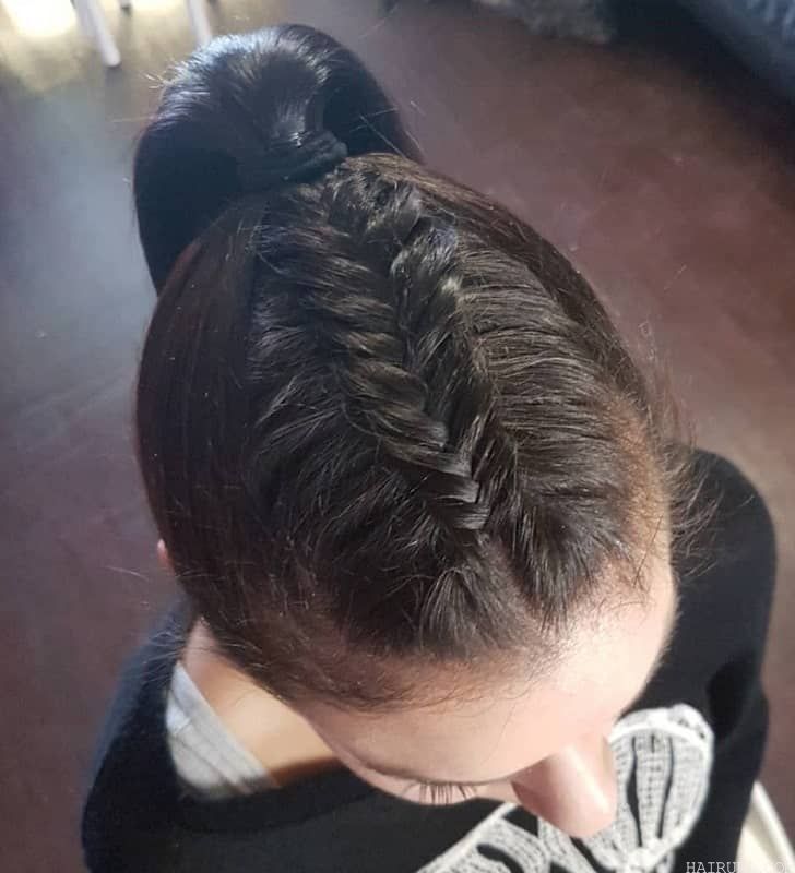 girl with dutch fishtail braid hairstyle