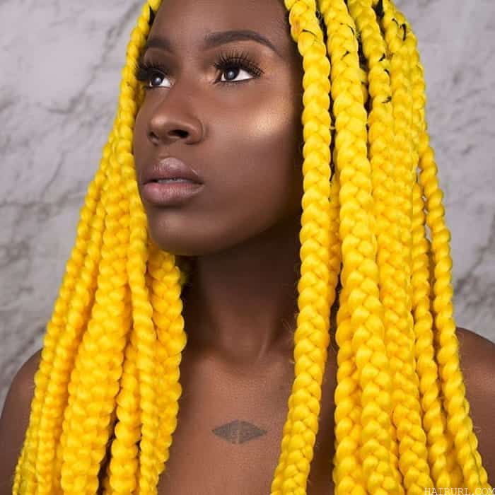Box Braids with Weave