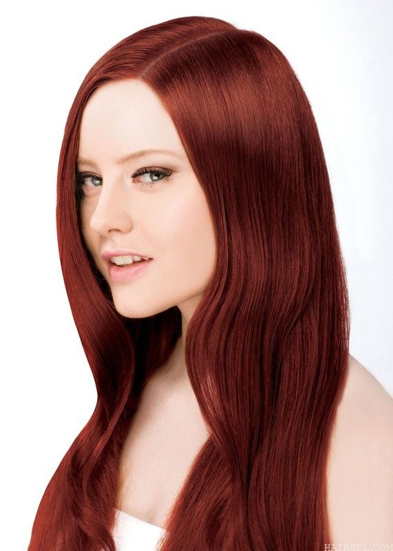 Dark natural copper red hair color idea