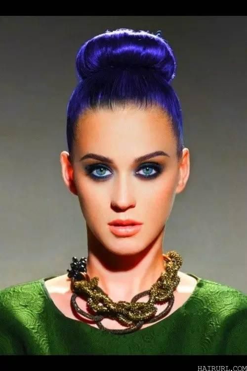 Katy Perry Blue Hairstyle