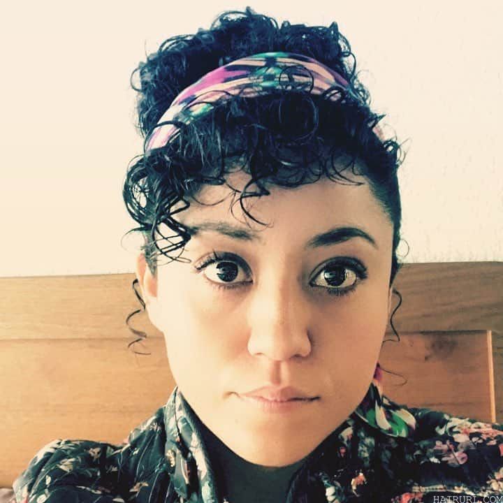 mexican curly hairstyles with bandana 