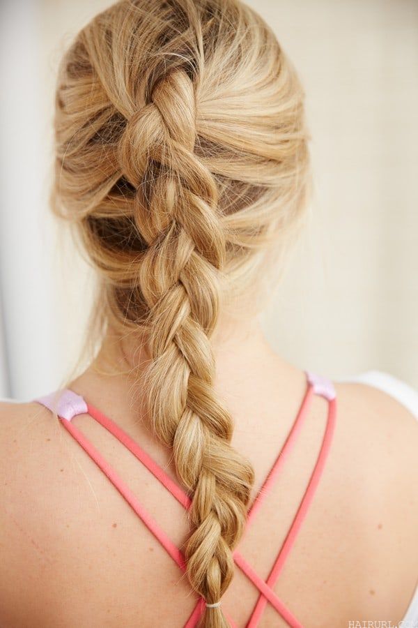 simple Fishtail French Braid hairstyle for girl