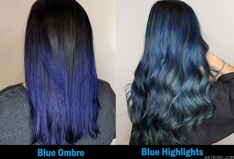 Blue Ombre vs Blue Highlights