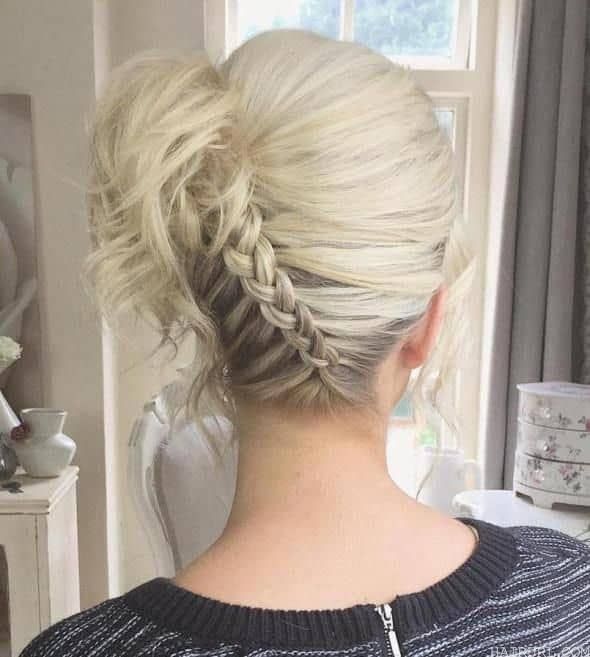 reverse Braid with A Ponytail