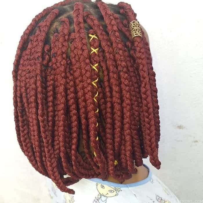 box braided hairstyles with weave