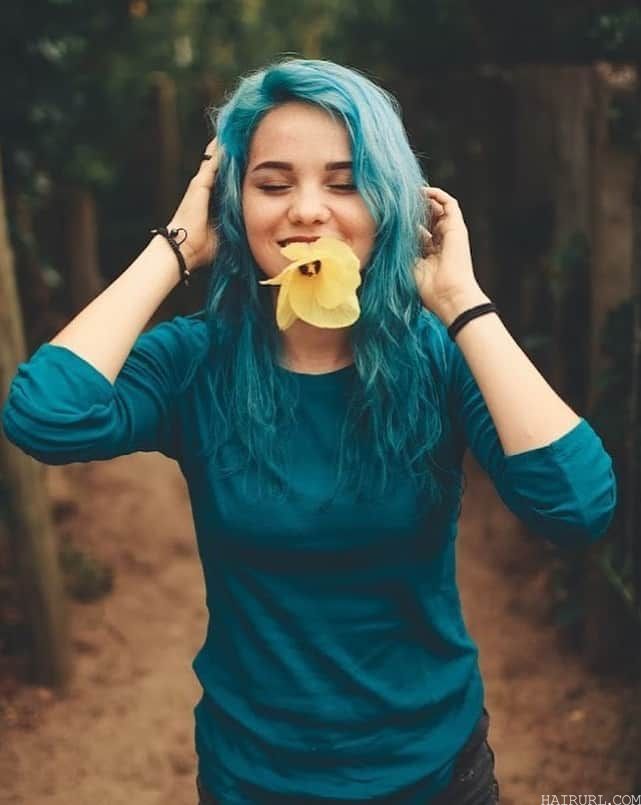 teal and blue ombre hair
