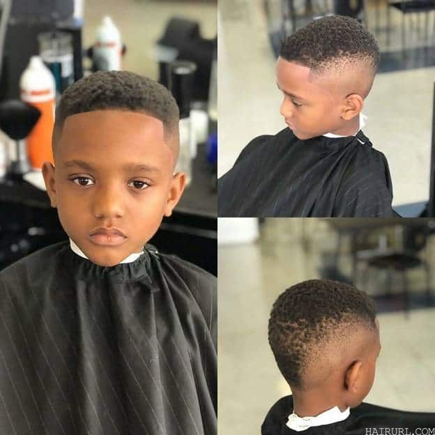 little black boy mohawk with temple fade