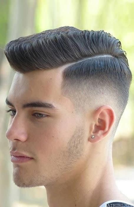 side part flat top fade 