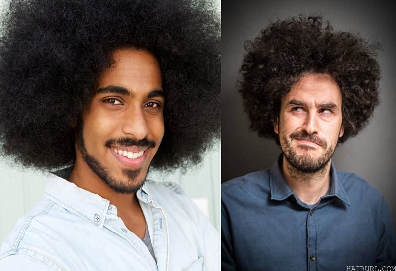 Afro Hairstyle and Beard