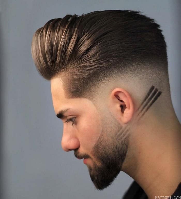 faux hawk fade hairstyle for men