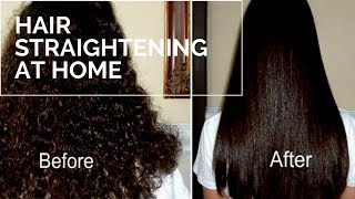 Hair Straightening At Home || How To Do Hair Straightening || Wella Hair Straightening Cream - G J