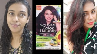 How To Apply Garnier Hair Color At Home In Tamil | Garnier Burgundy Hair Color Highlights At Home