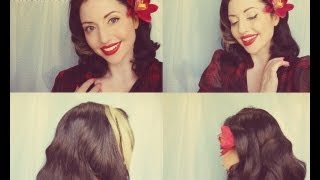 Vintage Hairstyle - How To Do A Simple 1950 Style Hot Roller Set.