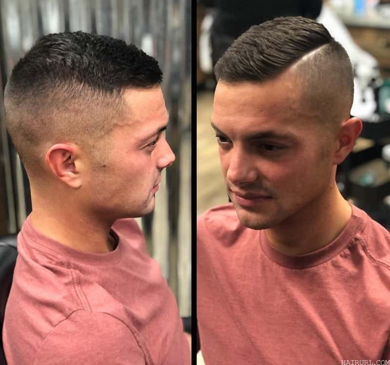 Military Hard Part Haircut