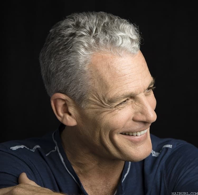 silver-grey hair color for men over 50 