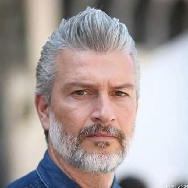 older men hairstyle with thick hair