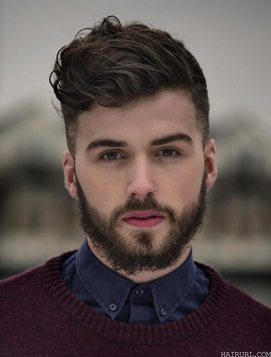 bearded guy with fade hairstyle