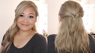 The Easiest Half Up Half Down Hairstyle Ever!!!