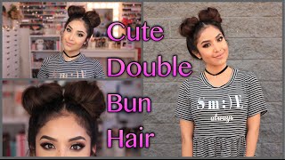 Cute Double Bun Hair Tutorial