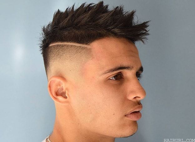 fade haircut with faux hawk