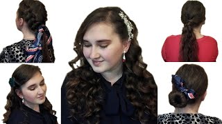 How To Style Fine Thin Hair/ Hairstyles For Thin Long Hair And Round Face| Holiday Hairstyles 2021