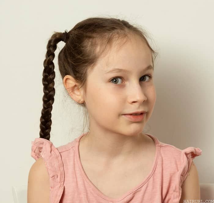 braided ponytail for school girl 