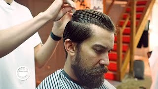 Slicked Back Hairstyle For Thick Hair | Cut & Grind