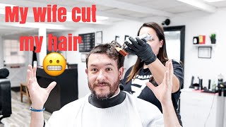 How To Give Your Husband / Boyfriend An Easy Haircut - [ Wife / Girlfriend Cut My Hair Tutorial ]