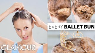Every Ballet Hairstyle With Pro Ballerina Scout Forsythe | On Pointe | Glamour