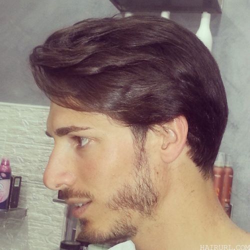 medium layered hairdo for men