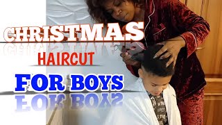 Christmas Haircut For Boys || How To Cut A Cute Hairstyle For Boys || Vlogmas Day 8