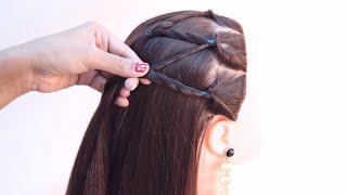 3 Lovable Half Pony Hairstyle | Hairstyle For College Girls | Trendy Hairstyle | Cute Hairstyle