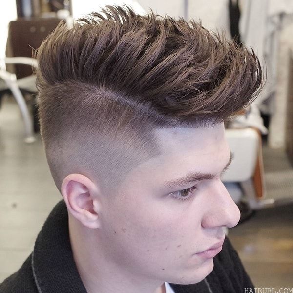 faded undercut with a part for men