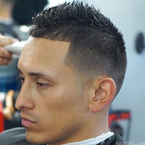 short fade fauxhawk hairstyle
