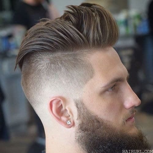Undercut with Quiff and Beard
