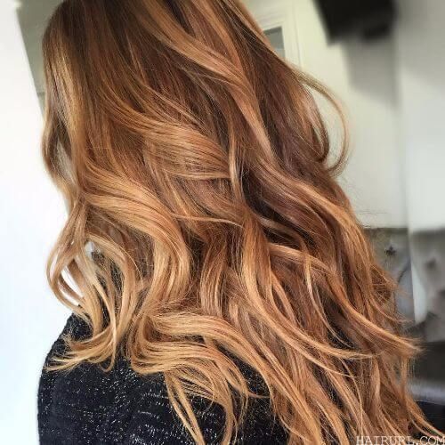 Caramel Unique Hair Color Idea