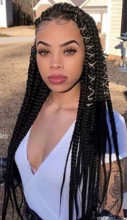 black women with pixie braids