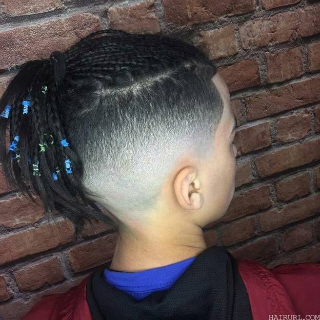 braided fauxhawk with fade