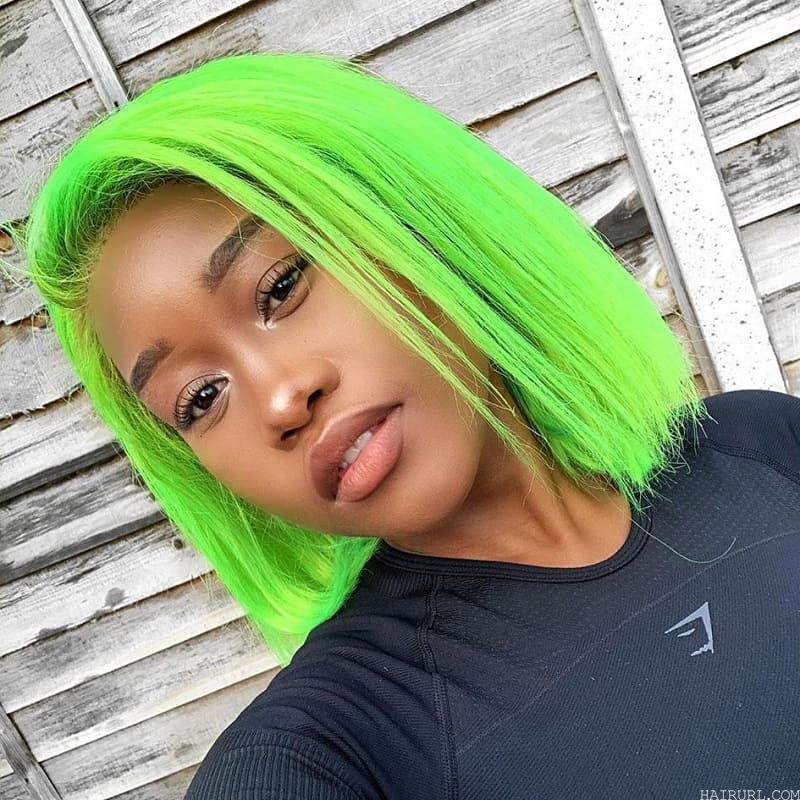 lime green hair for black girls