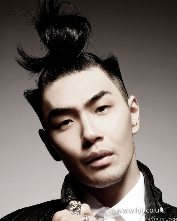 creative up top knot for men