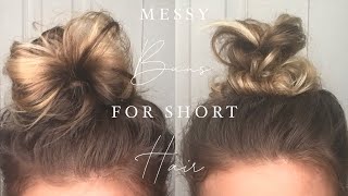Messy Bun Tutorials For Short Hair | Shoulder Length Hair Bun