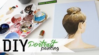 How To Paint - Hair Bun Portrait W/ Acrylics 3/3 | Ann Le