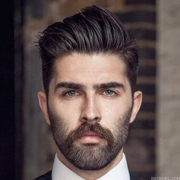 pompadour for men with oval face