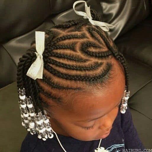little girl braided hairstyles with transparent beads