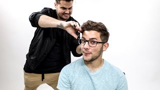 Textured Mens Haircut Tutorial For Thick Wavy Hair | Matt Beck Vlog 110